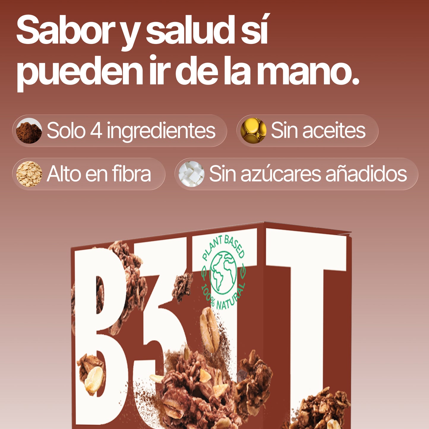 8 paquets de granola au cacao