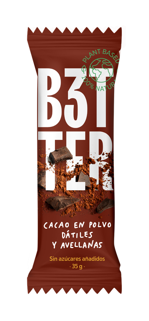Barrita de chocolate natural B3TTER Foods